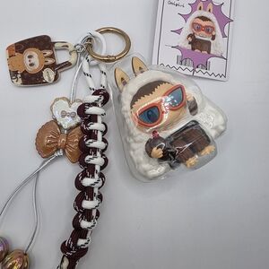 authentic labubu wacky market onigiri Cute Keychain